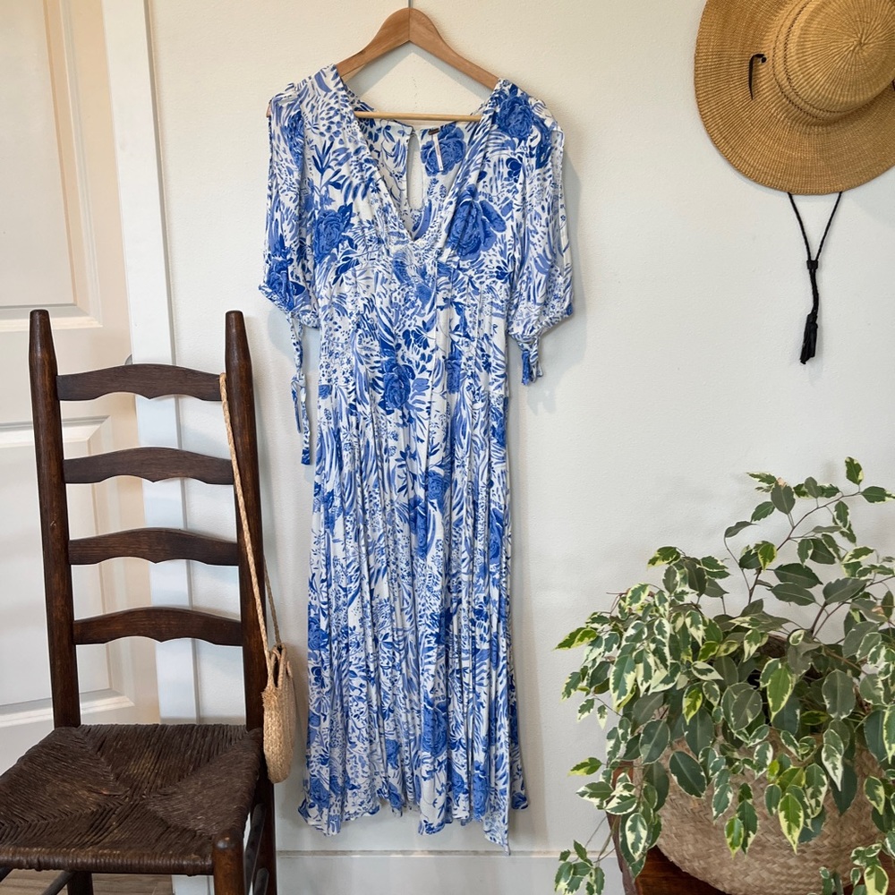 Free People Floral Mid Length Dress
